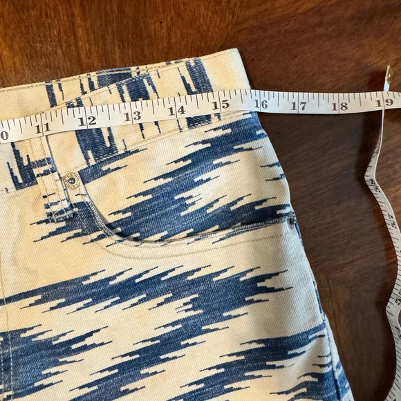 Denim & Supply Ralph Lauren Women's Southwestern Aztec Shorts BlueWhite Size 28 - Picture 9 of 11